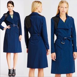 Cut25 by Yigal Azrouel Leather Trim Trench Coat